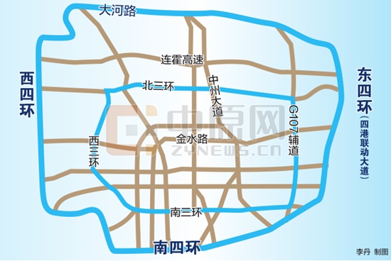 郑州四环明年进入快时代大河路设20多对出入口