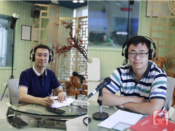 郑东新区如意湖办事处一级路长,党工委书记李一(左