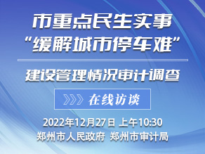 市重点民生实事“缓解城市停车难” 建设管理情况审计调查 在线访谈