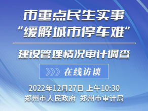 市重点民生实事“缓解城市停车难” 建设管理情况审计调查 在线访谈